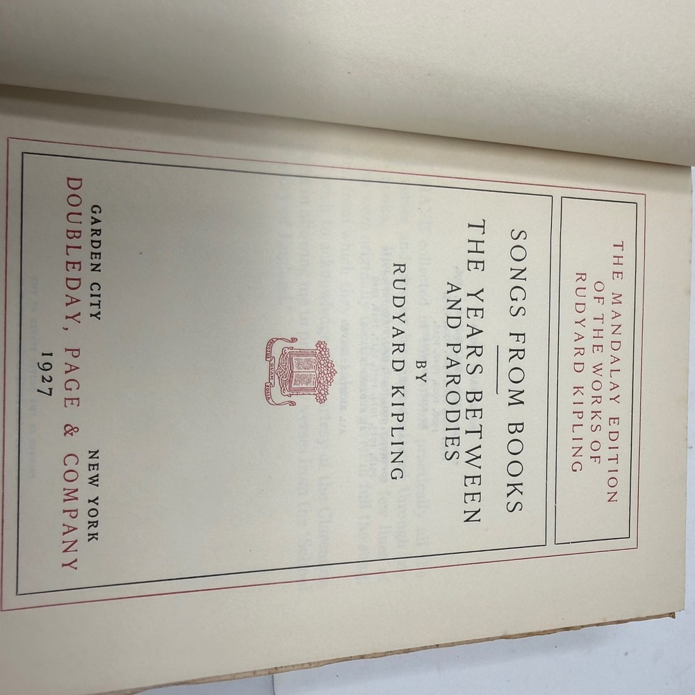 Rudyard Kipling 1927 Mandalay Edition 5 Vol Set Doubleday Page Burgundy Gilt - Picture 9 of 12